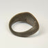 Early Byzantine silver signet ring with preserved sunburst engraving and centuries-old surface patina