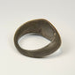 Early Byzantine silver signet ring with preserved sunburst engraving and centuries-old surface patina