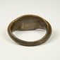 Ancient Late Roman silver signet ring with engraved sunburst motif, circa 200–500 CE