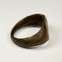 Early Byzantine silver ring featuring a finely engraved sunburst design on the bezel