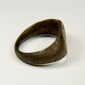 Early Byzantine silver ring featuring a finely engraved sunburst design on the bezel