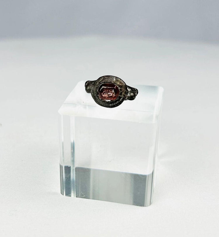 Eastern Mediterranean or Near Eastern ring with decorative silver nodes