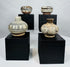 Authentic Sukhothai Kingdom stoneware vessels with celadon-like glaze tones and decorative iron-black painted patterns.