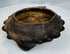 Interior view of an authentic Pre-Columbian tripod vessel showing the deep bowl and naturally aged ceramic surface.