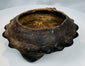 Interior view of an authentic Pre-Columbian tripod vessel showing the deep bowl and naturally aged ceramic surface.
