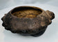 Pre-Columbian terracotta zoomorphic tripod vessel from West Mexico with warm buff clay and archaeological patina.