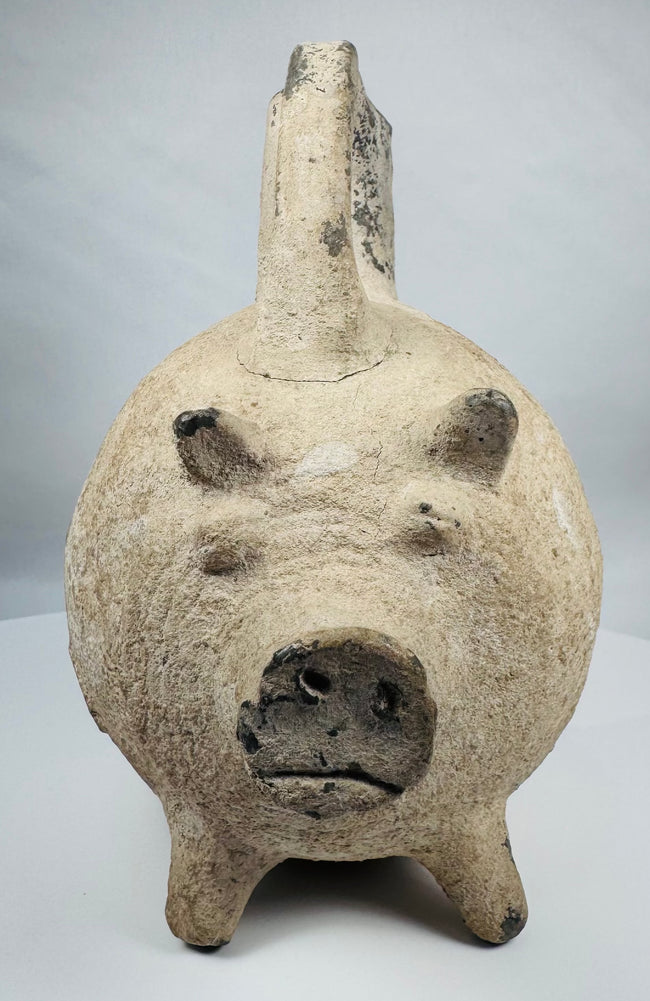 Ancient Anatolian terracotta zoomorphic jug attributed to the Yortan Culture, circa 1700 BCE.