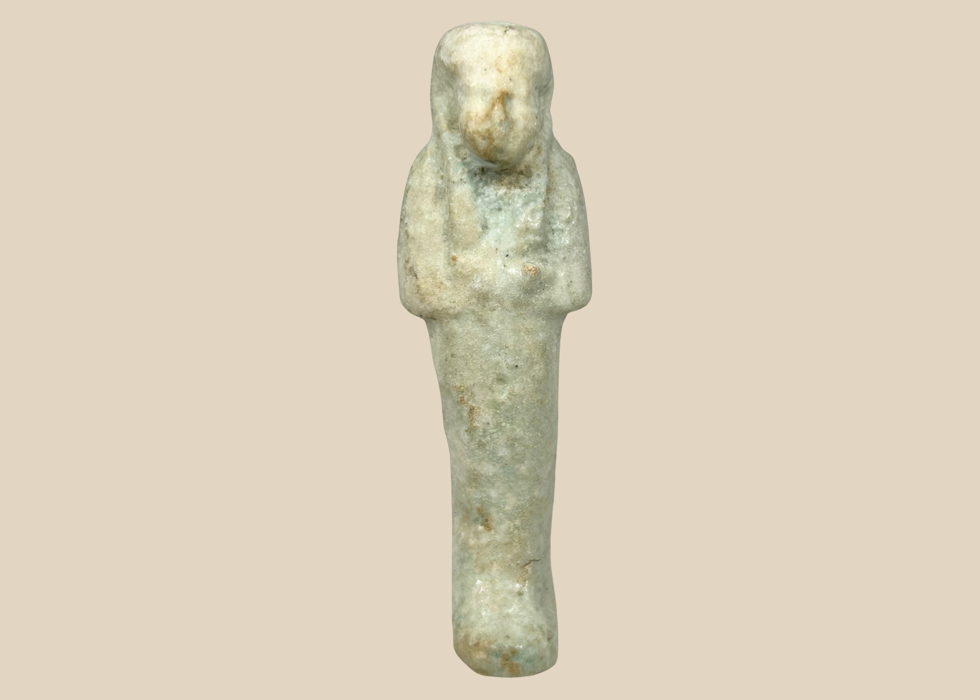 Ancient Egyptian Late Period faience ushabti funerary figure