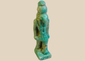 Authentic Late Period Egyptian Horus falcon-headed deity amulet in turquoise faience