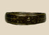 Ancient Roman bronze band ring, 1st–4th Century CE, featuring incised decorative motifs around the circumference. Worn as personal adornment and possibly symbolic of status or identity, with natural patina from centuries of age and use.