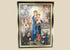 Large Andean Colonial oil painting of the crowned Madonna and Child with golden nimbus, surrounded by cherubic putti, kneeling pilgrim saint, and uniformed donor, Spanish-colonial architecture in background, bold Cuzco School palette, laid to wooden panel, late 18th–early 19th century, Peru.