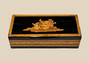Anglo-Indian Marquetry Trinket Box with Figural Inlay | Circa 1890 – 1920