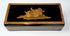 Anglo-Indian marquetry keepsake box with geometric wood mosaic banding, three-quarter view