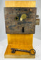 Antique lock mechanism with sliding bolt system and large iron key