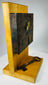 Early American iron door lock with original key and aged patina