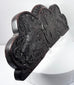 Detailed view of the carved French motto Craignez Honte on an antique Bentinck heraldic crest