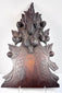 Late 19th-century Brienz-style hardwood carving featuring fruit, nuts, seed pods and layered naturalistic leaves