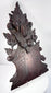 Hand-carved walnut furniture pediment with woven basket design, high-relief fruit and pierced decorative foliage