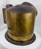 Antique maritime navigational instrument with rich aged brass patina and industrial form