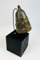 Late 19th century Tibetan ghanta ritual bell with aged patina and lotus motif body.