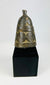 Antique Tibetan Buddhist ritual ghanta bell in cast bronze with vajra handle and lotus petal decoration.