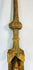 Southeast Asian Buddhist temple finial with devotional Buddha carving and weathered gilding