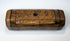 Early Victorian burr walnut pocket snuff box with canted corners, dark stringing, and warm golden-brown patina.