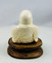 Antique Asian Laughing Buddha sculpture finely detailed with rounded belly