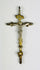 Colgante de crucifijo católico antiguo | Plata fundida con dorado | Sur de Europa | Circa 1780-1820