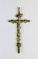 Colgante de crucifijo católico antiguo | Plata fundida con dorado | Sur de Europa | Circa 1780-1820
