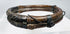 Chinese double-ring bamboo bangle with silver-alloy bindings and decorative mounts