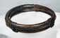 Chinese decorative bangle with double-bamboo construction and floral metal overlays