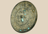 Antique Chinese bronze mirror with sea creature motifs in Tang Dynasty style