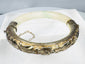 Chinese export-market bracelet combining polished hardstone with repoussé silverwork