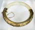 Chinese export jade bracelet with repoussé silver flowers and safety chain
