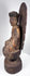 Chinese giltwood Guanyin statue with separately carved mandorla forming a sacred halo behind the seated bodhisattva