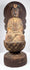 Chinese Buddhist Guanyin seated in meditation with hands arranged in dhyana mudra and flowing ceremonial robes
