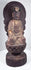 Antique mandorla and wooden construction of Chinese Guanyin showing old attachments, age cracks and later historic modification