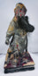 Late Qing to Republic Period wooden Guan Yu statue with applied fibre beard