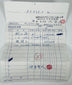Original 1997 Japanese Wakō Fine Art Department dealer document recording the ensho-ire gunpowder flask at ¥65,000