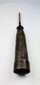 Detail of engraved Chinese characters on an antique Late Qing Dynasty temple candle holder