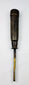 Antique Chinese temple candle holder with cylindrical upper chamber and tapered stem