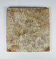 vintage Delft ceramic tile featuring horseman in cobalt blue glaze