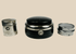 Antique portable writing set with multiple inkwell containers and metal lids