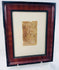 European artist's preparatory sketch on vellum mounted in a decorative wooden frame