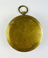 Vintage French brass compass with fleur-de-lis dial and folding sights