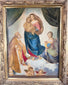 Framed Madonna di San Sisto reproduction showing the Virgin Mary, Christ Child, Saint Sixtus, Saint Barbara and winged putti