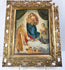 Early 20th-century German Sistine Madonna reproduction after Raphael in an ornate pierced gilt Rococo Revival frame with Virgin Mary, Christ Child, saints and putti.