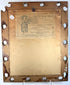 Reverse of antique Sistine Madonna reproduction showing original backing, hanging hardware and A. Menge of Erfurt trade label