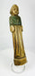 European devotional wooden sculpture displayed on neutral background, showing carving quality.
